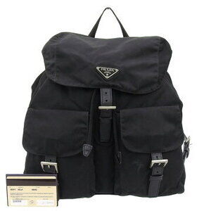 Prada Backpack Nylon Leather Black